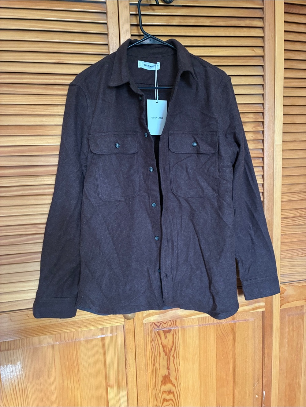 Everlane Brown Button-Up Shacket